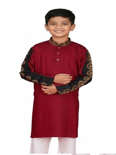 Kids Sleeve Contrast Panjabi -1